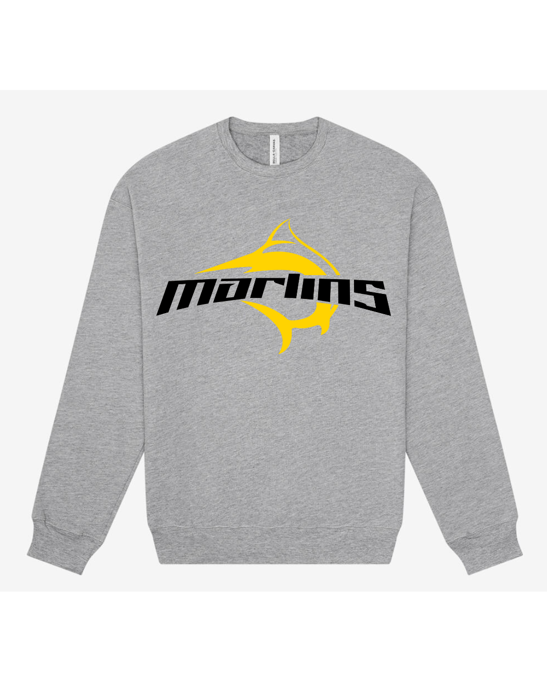 BC Marlins Logo Adult Unisex Drop Shoulder Fleece