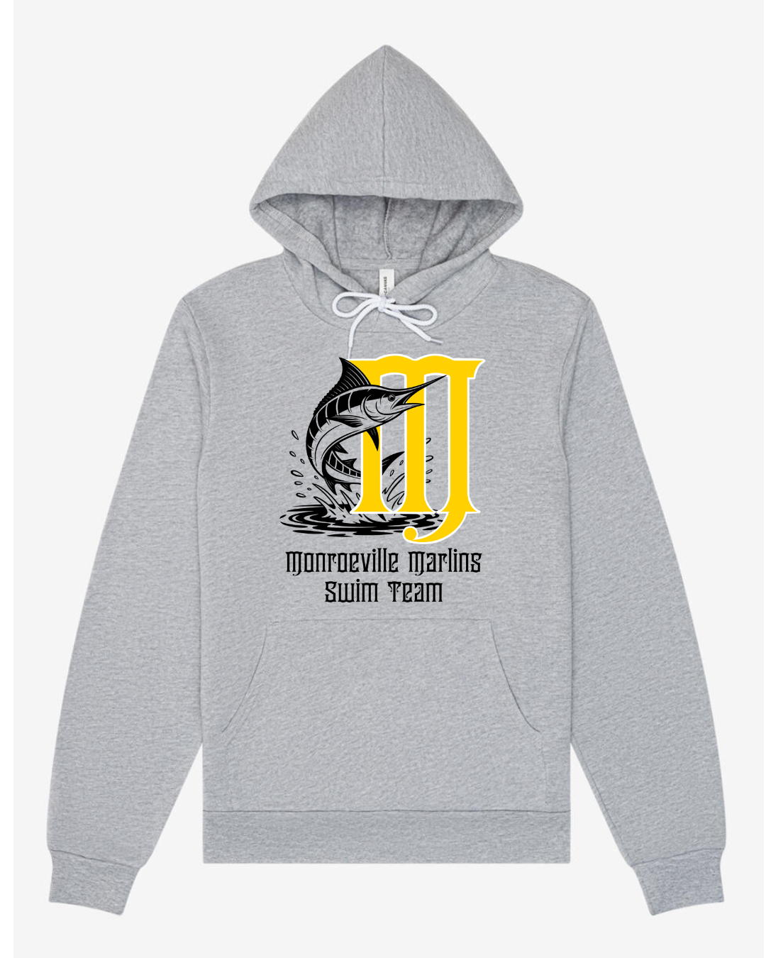 BC Marlins M with Fish Adult & Youth Fleece Hoodie