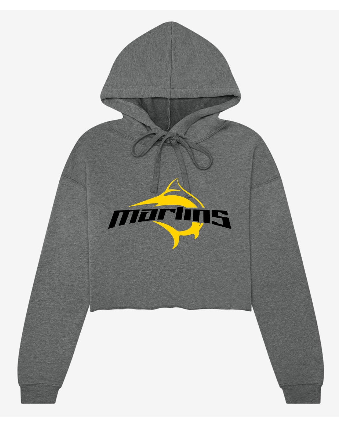 BC Marlins Logo Women's Cropped Fleece Hoodie