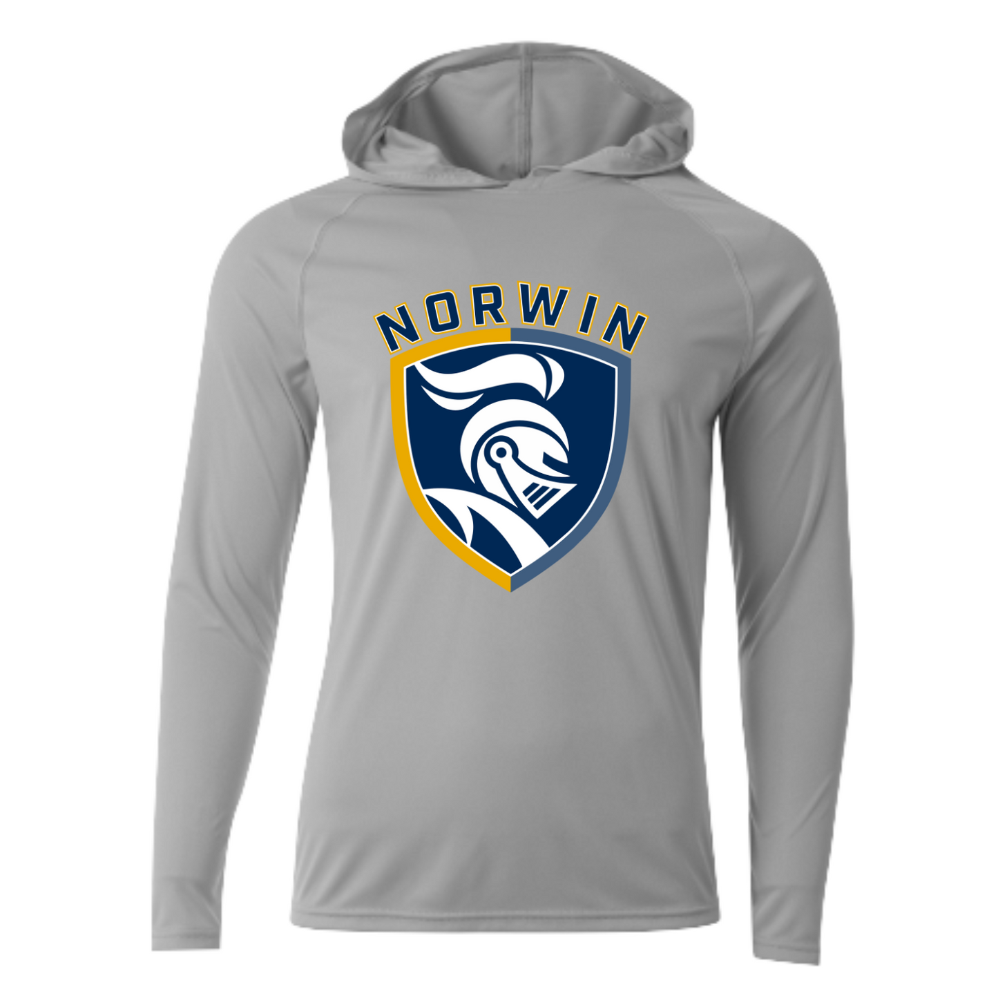 A4 Polyester Hooded Long Sleeve Shirt Knights Adult