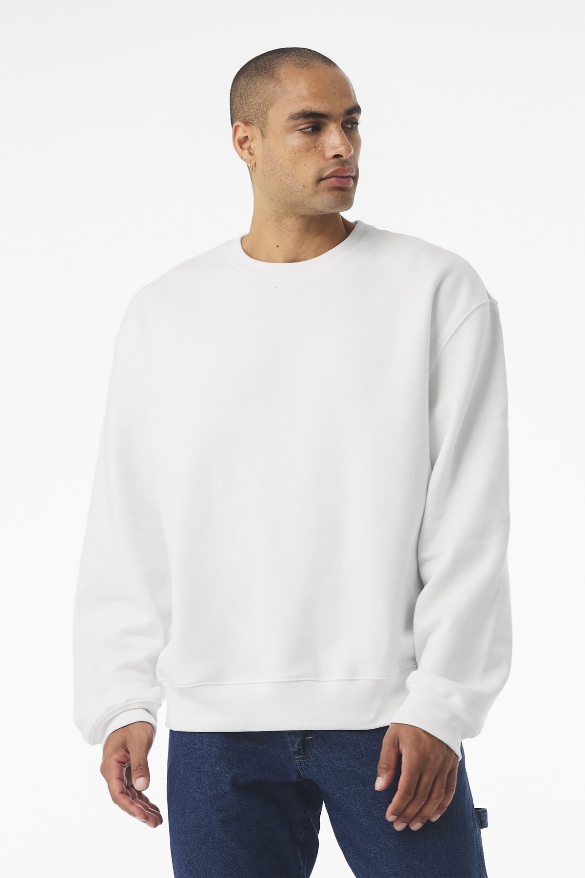 Custom Unisex 10-Ounce Heavyweight Crewneck Sweatshirt (BC4711) - White