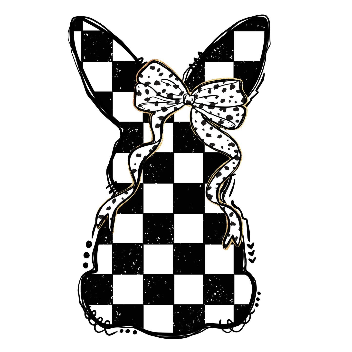 Checkered Bunny - Pink