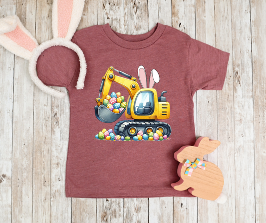 Easter Excavator Kids Shirt