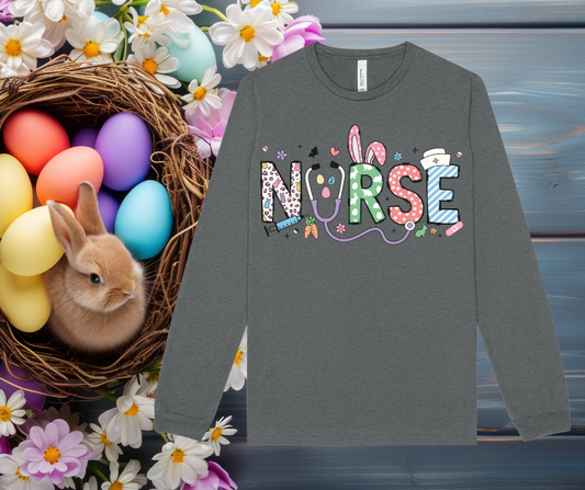 Easter Nurse Long Sleeve Shirt