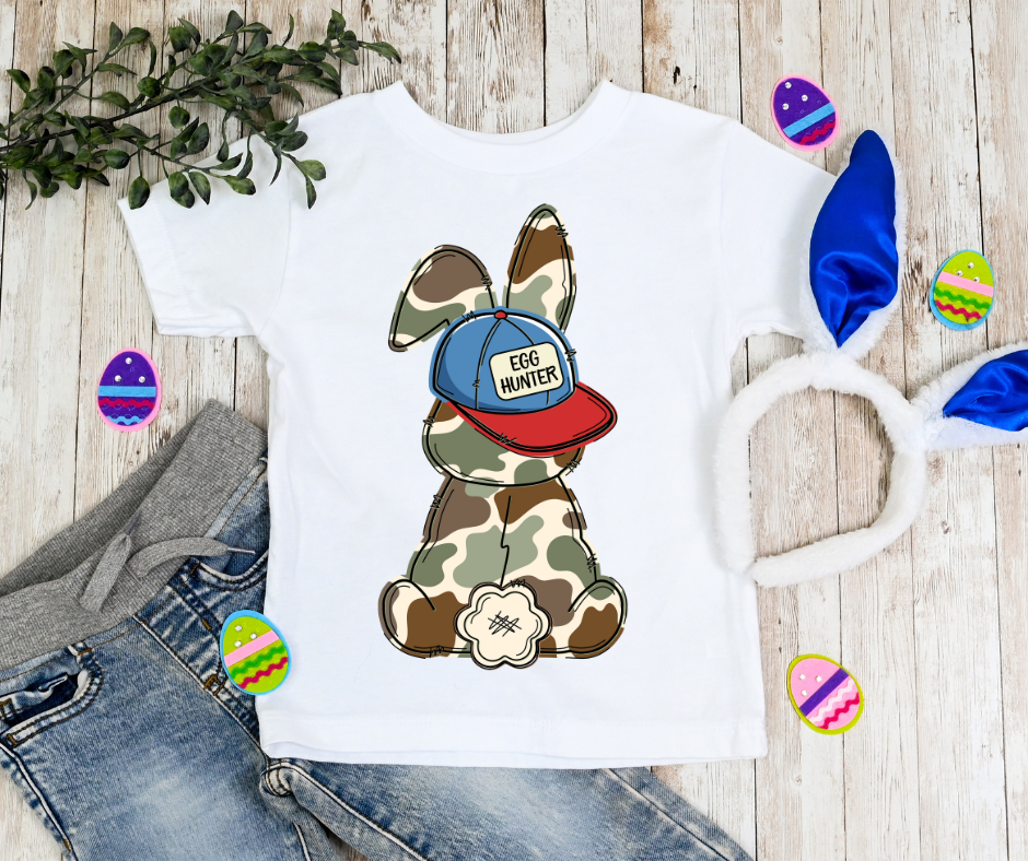 Egg Hunter Bunny Kids Shirt