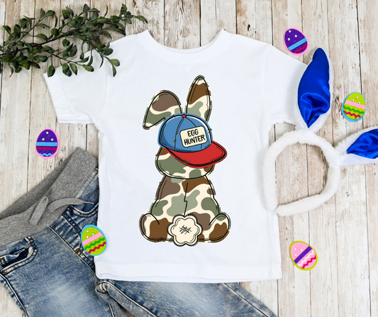 Egg Hunter Bunny Kids Shirt
