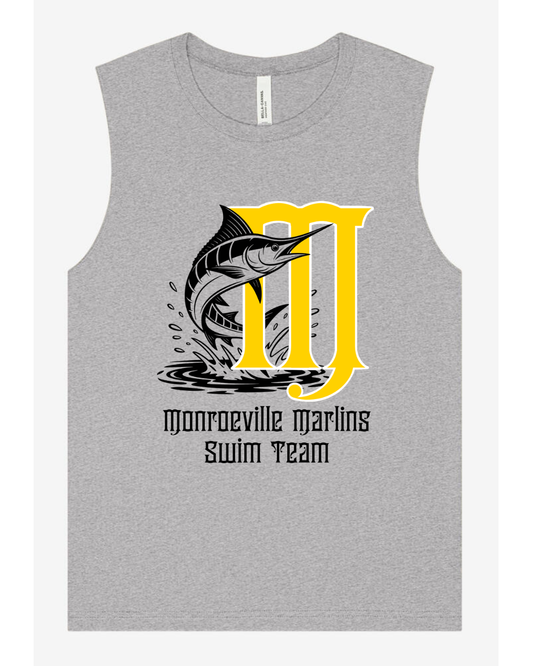BC Marlins M with Fish Adult Unisex Muscle Tank top