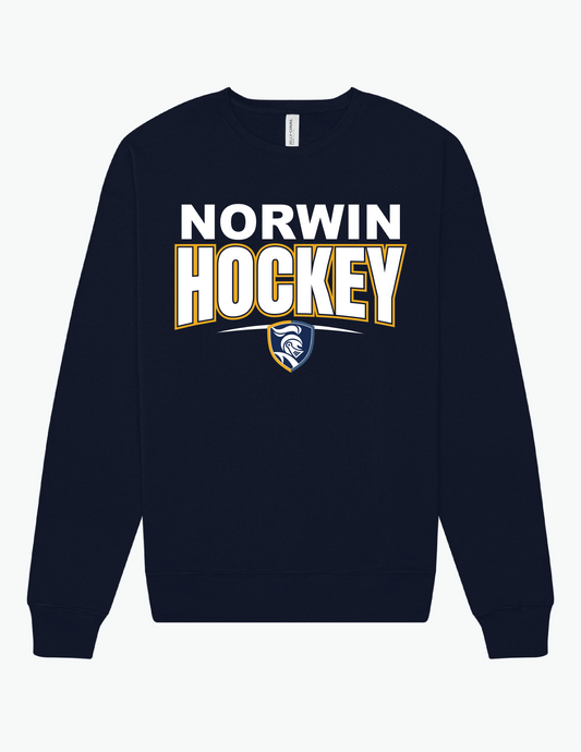 BC Norwin Hockey Small Shield Adult Fleece Crewneck Sweatshirt