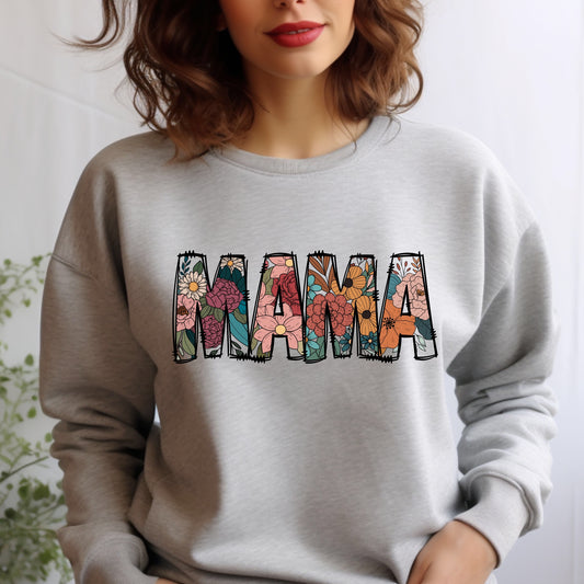 MAMA Floral Sweatshirt