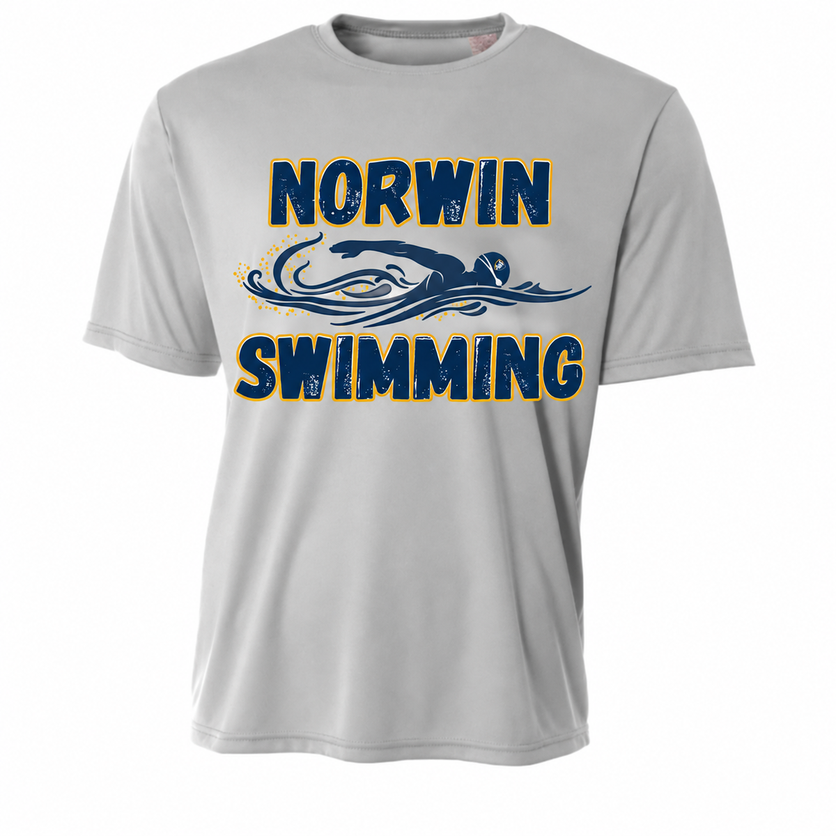 A4 Performance Poly. T-Shirt Knights Swimmer Adult & Youth — silver