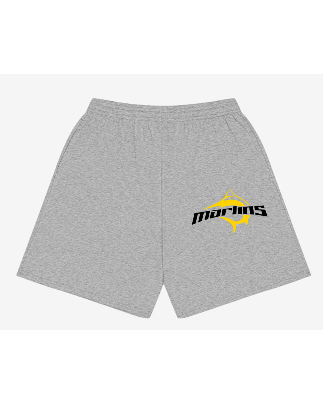 BC Marlins Logo Adult Ladies Cutoff Sweatshort with pockets