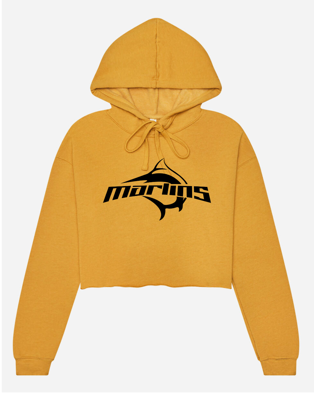 BC Marlins Logo Women's Cropped Fleece Hoodie