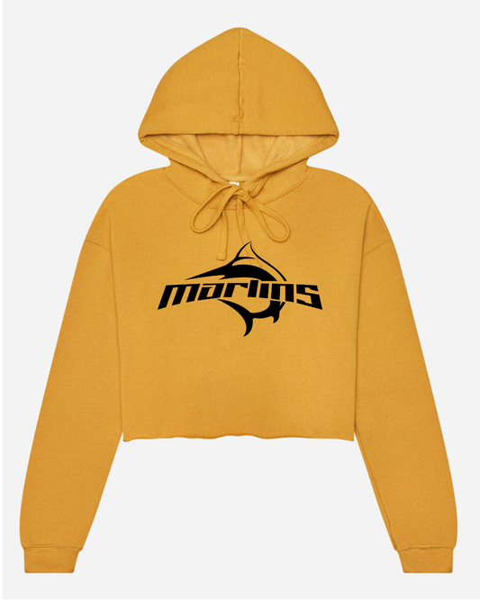 BC Marlins Logo Women's Cropped Fleece Hoodie