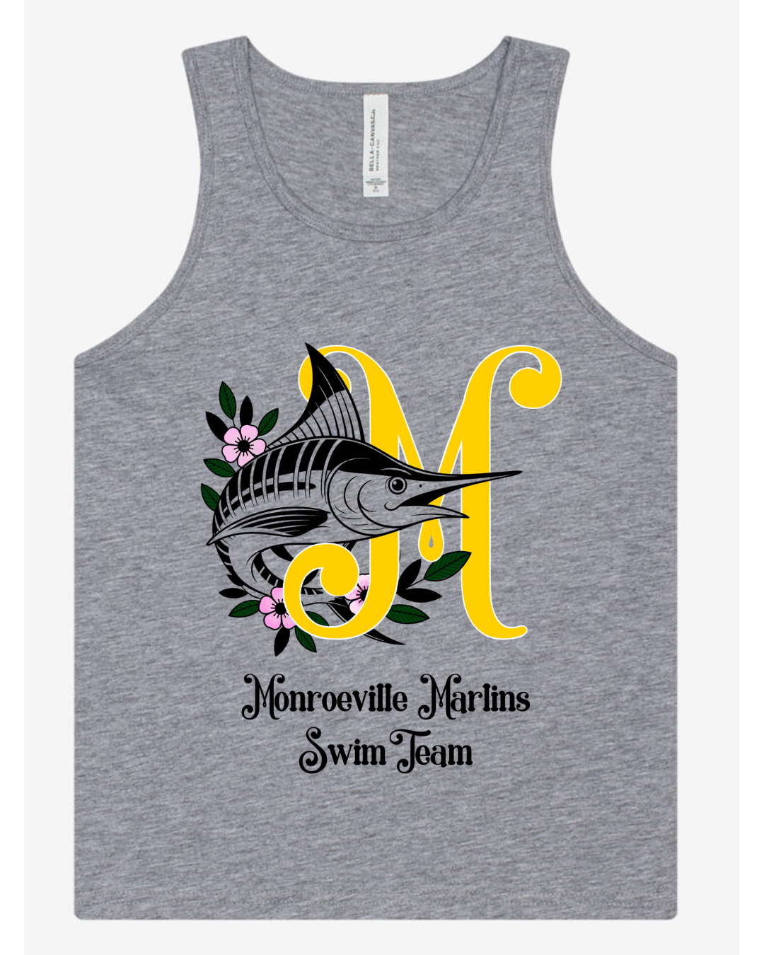 BC Marlins M with Fish Youth Tank top