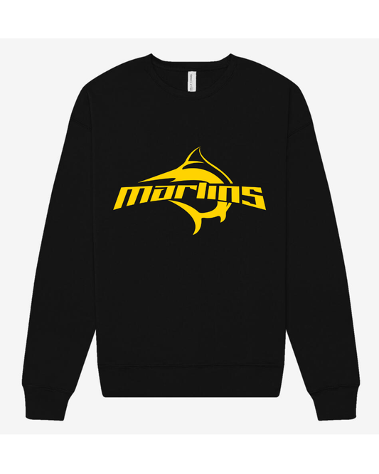 BC Marlins Logo Adult Unisex Drop Shoulder Fleece