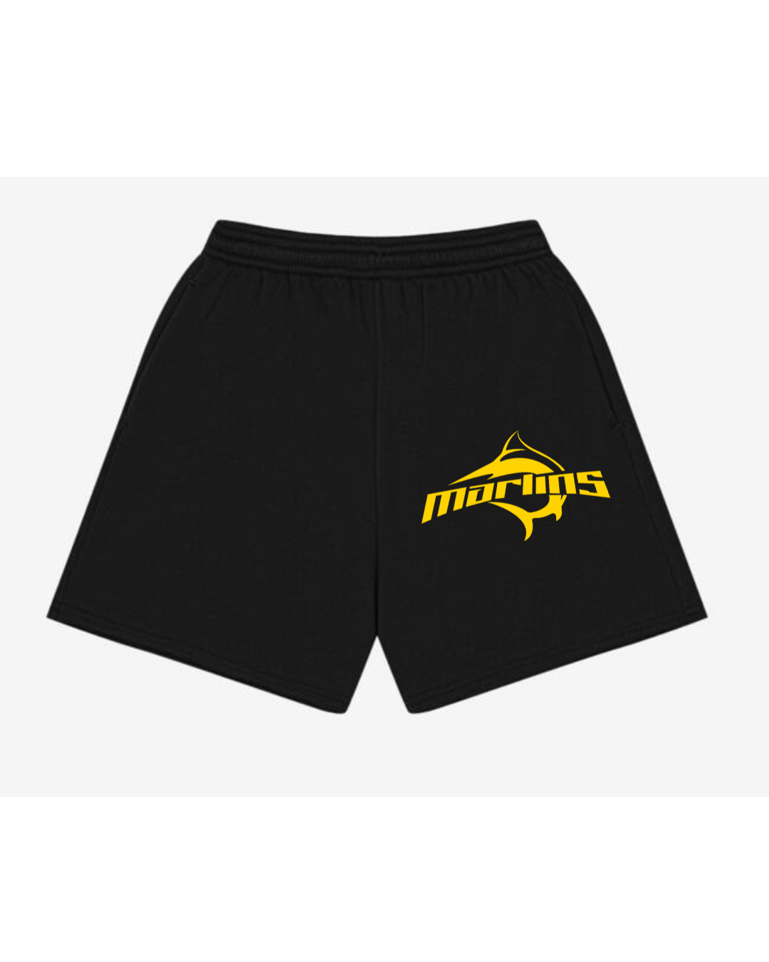 BC Marlins Logo Adult Ladies Cutoff Sweatshort with pockets