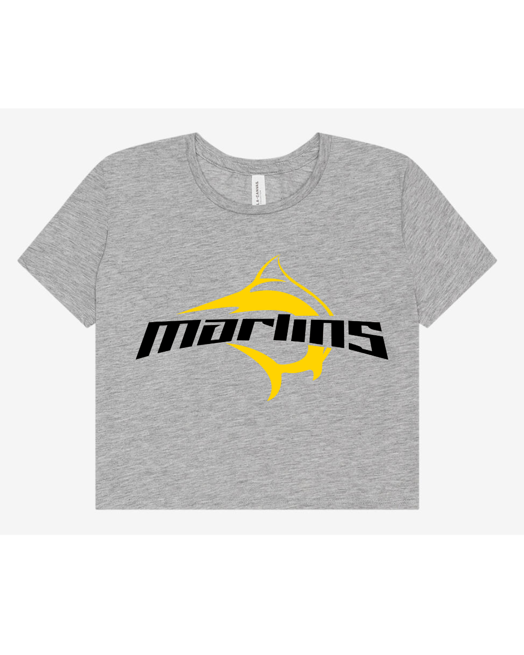 BC Marlins Logo Women's Flowy Cropped T-Shirt