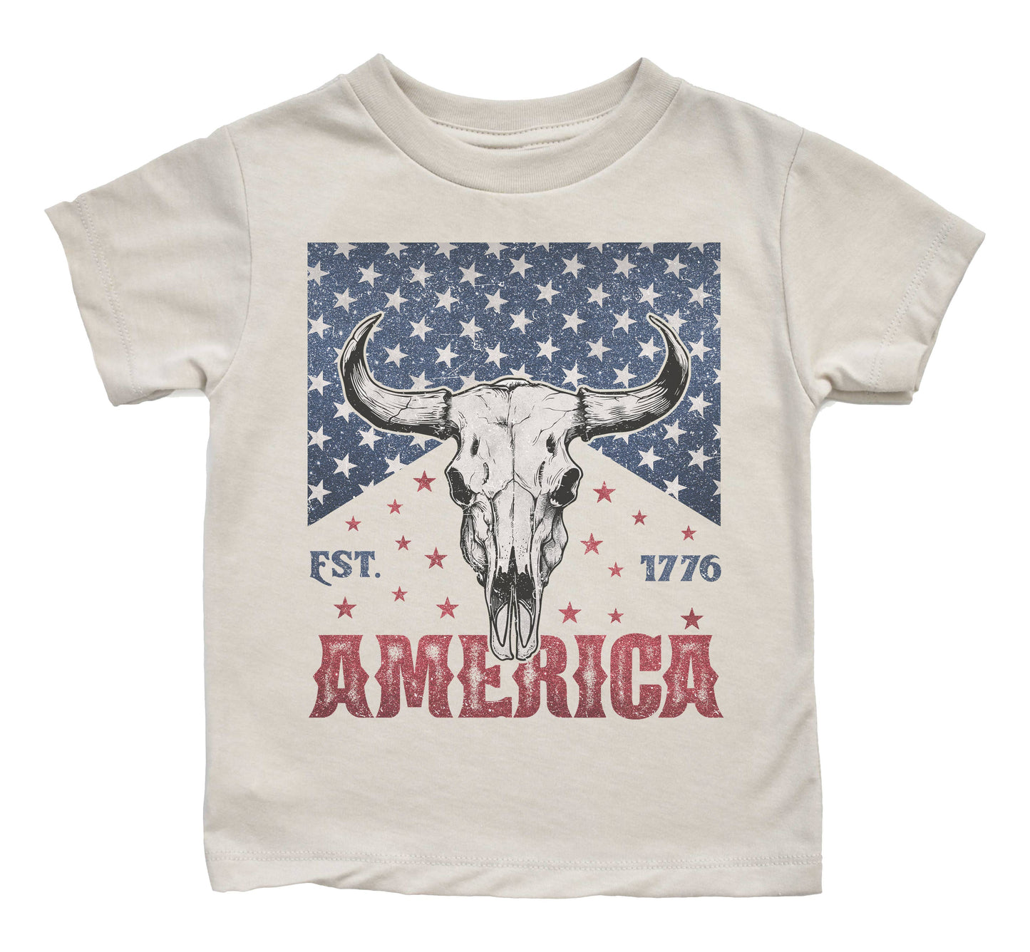 Vintage Western America Kids 4th of July Tee