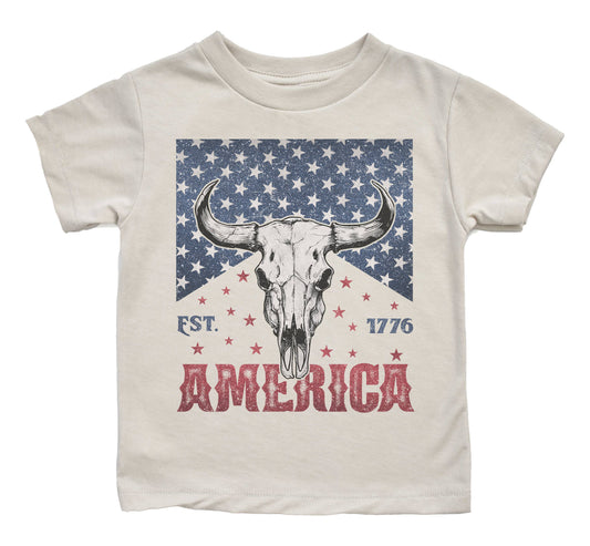 Vintage Western America Kids 4th of July Tee