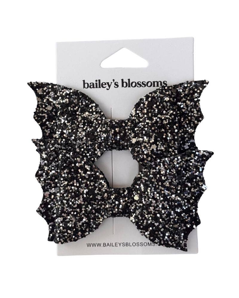 Glitter Bat Piggie Clips