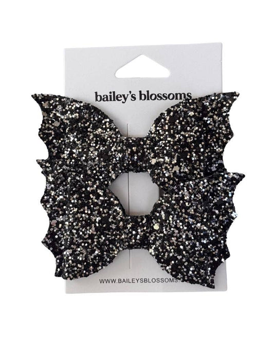 Glitter Bat Piggie Clips