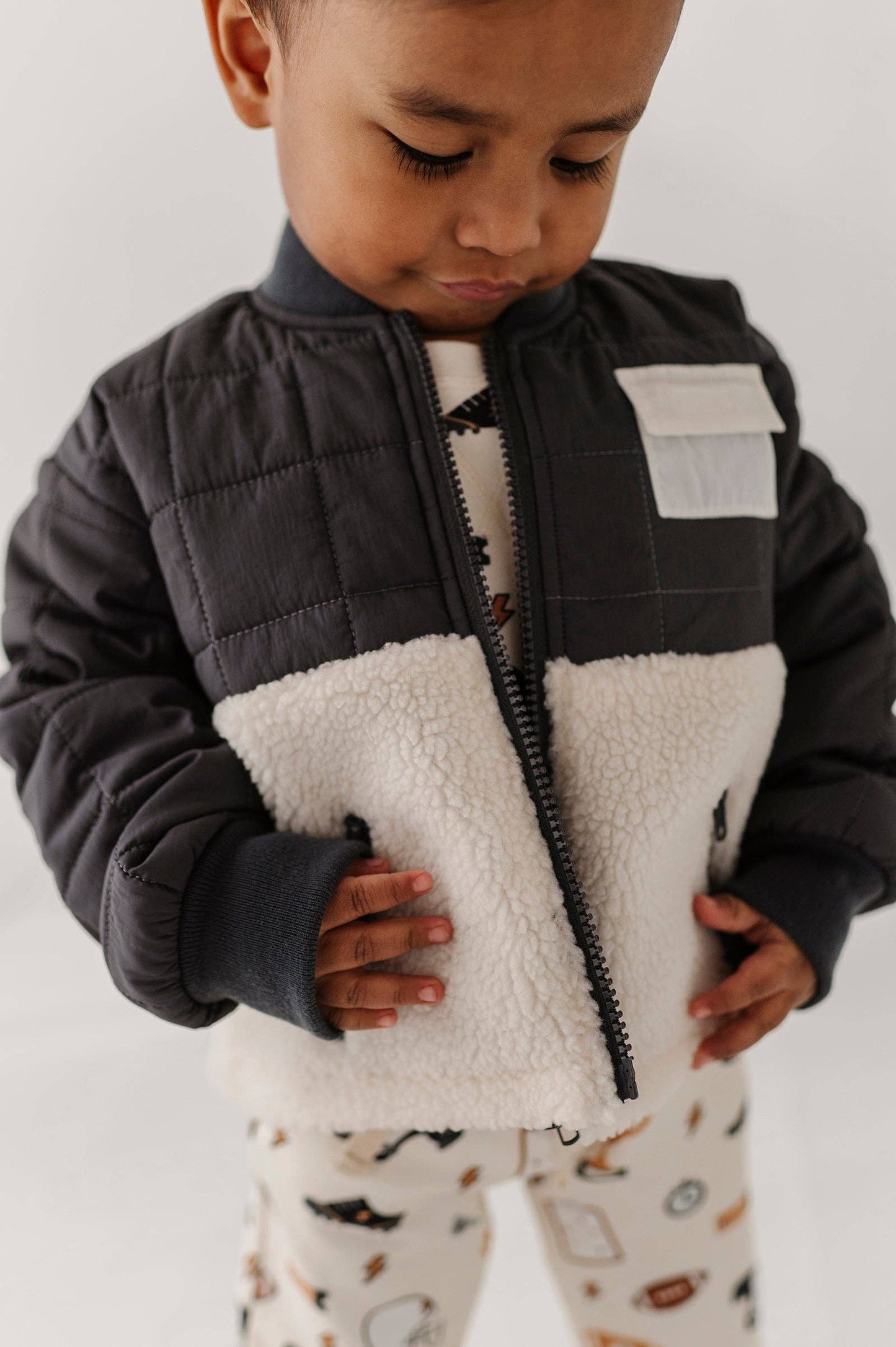 Babysprouts Quilted Sherpa Jacket