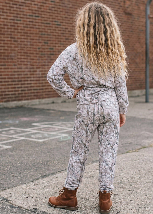 Kids Ava Winter Woodland Camo Lounge Set