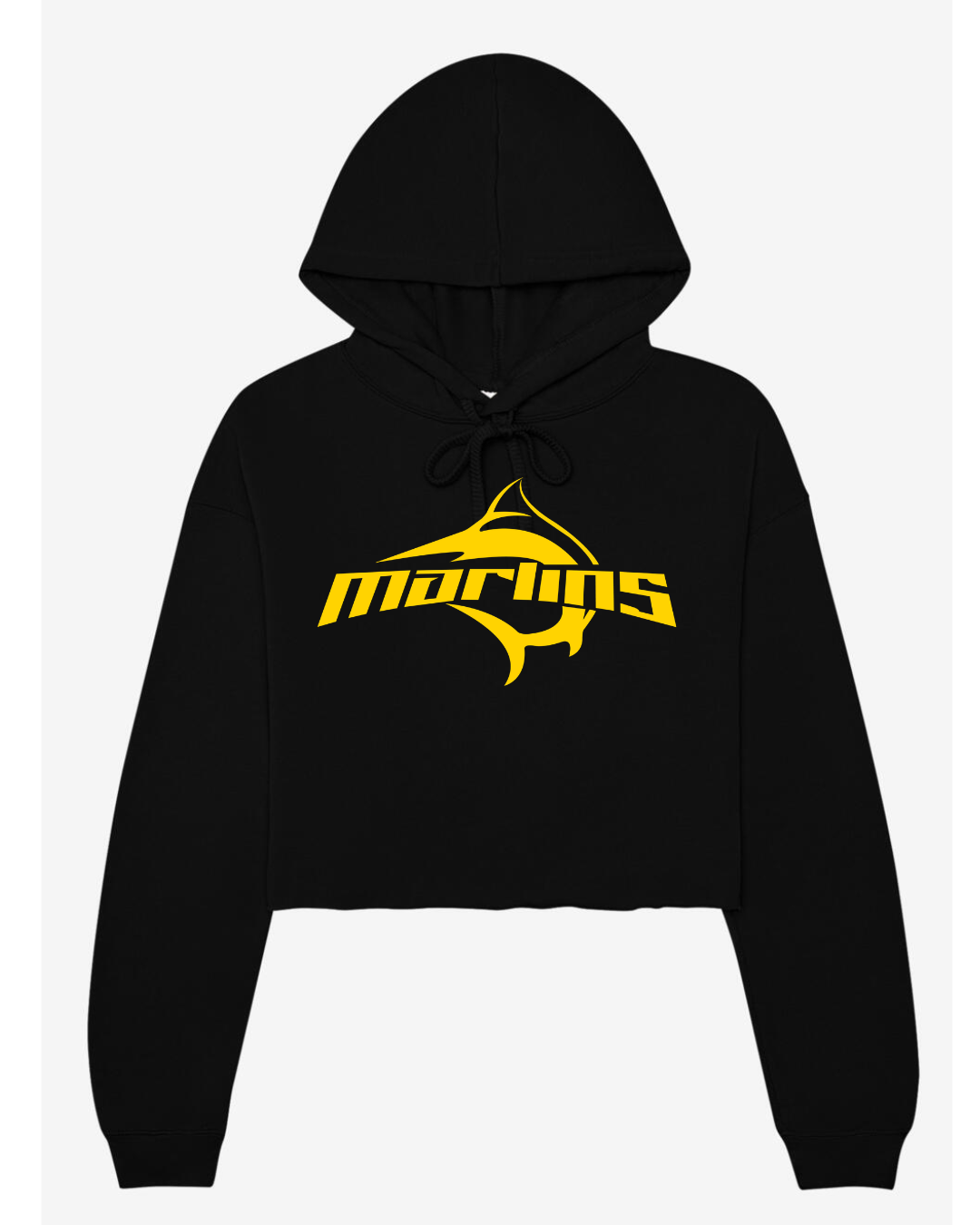BC Marlins Logo Women's Cropped Fleece Hoodie