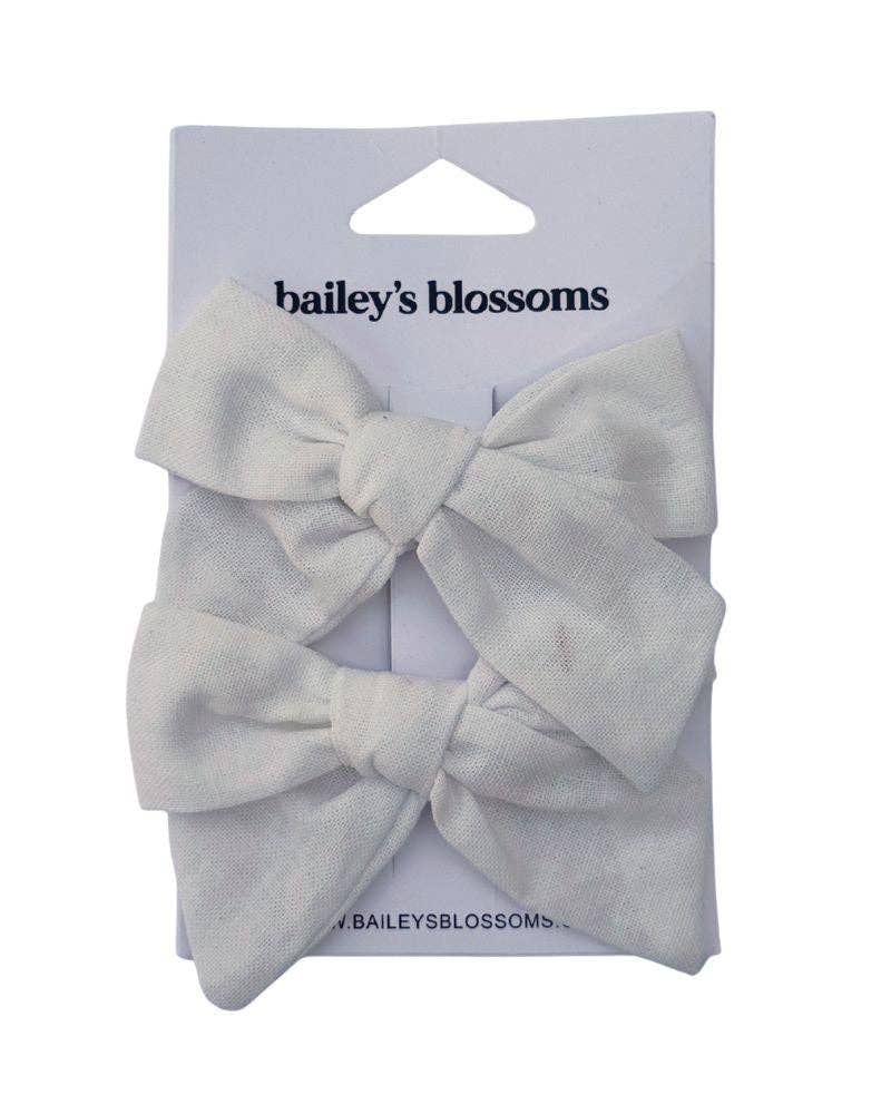 Linen Cotton Piggie Sets - White