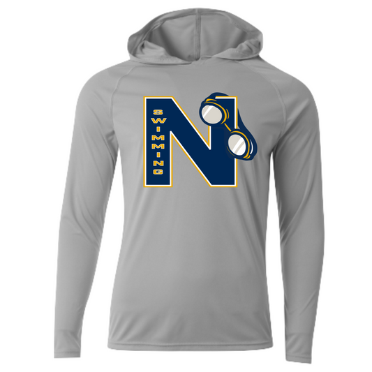 A4 Polyester Hooded Long Sleeve Shirt Norwin Swim Adult