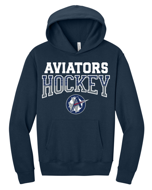 Aviators Stripes BC Unisex 10oz Hooded Pullover