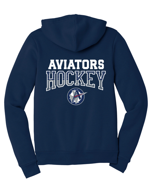 Aviators Stripes Unisex 10oz Full Zip Hoodie