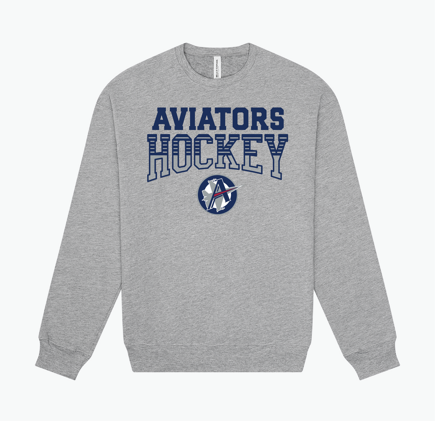 Aviators Stripes Adult Fleece Crewneck Sweatshirt