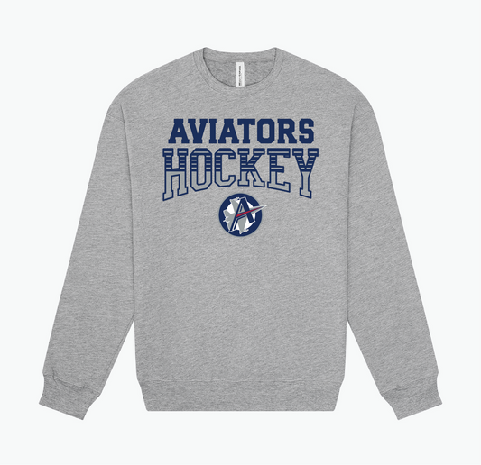 Aviators Stripes Adult Fleece Crewneck Sweatshirt