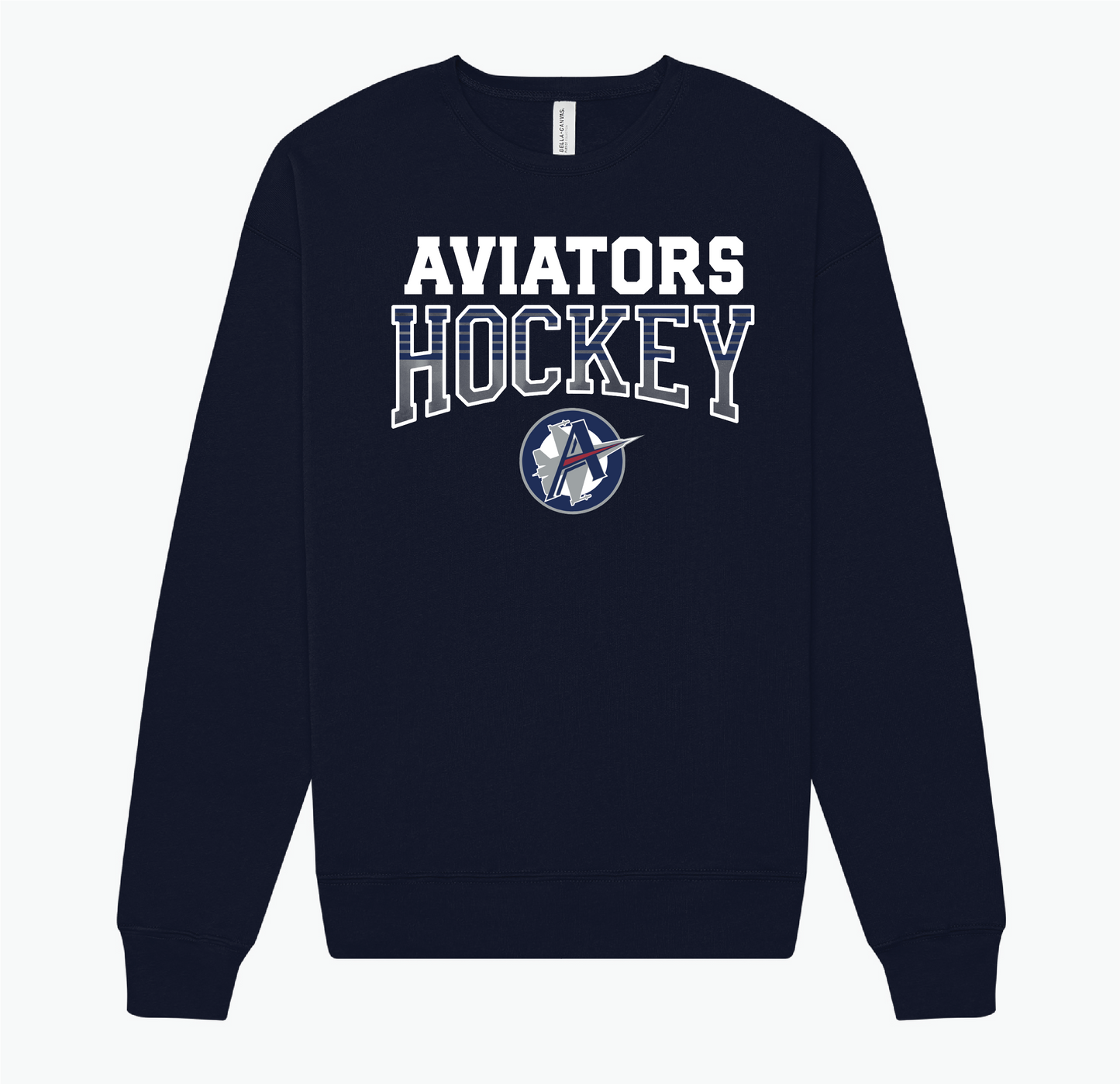 Aviators Stripes Adult Fleece Crewneck Sweatshirt