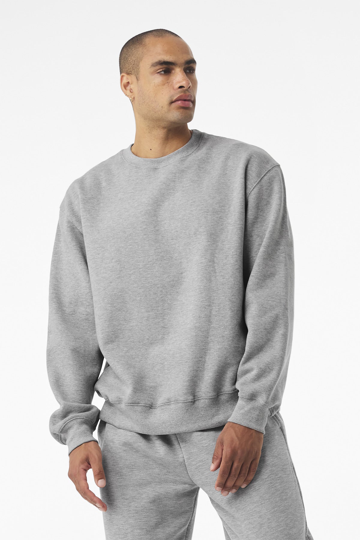 Custom Unisex 10-Ounce Heavyweight Crewneck Sweatshirt (BC4711) - Athletic Heather