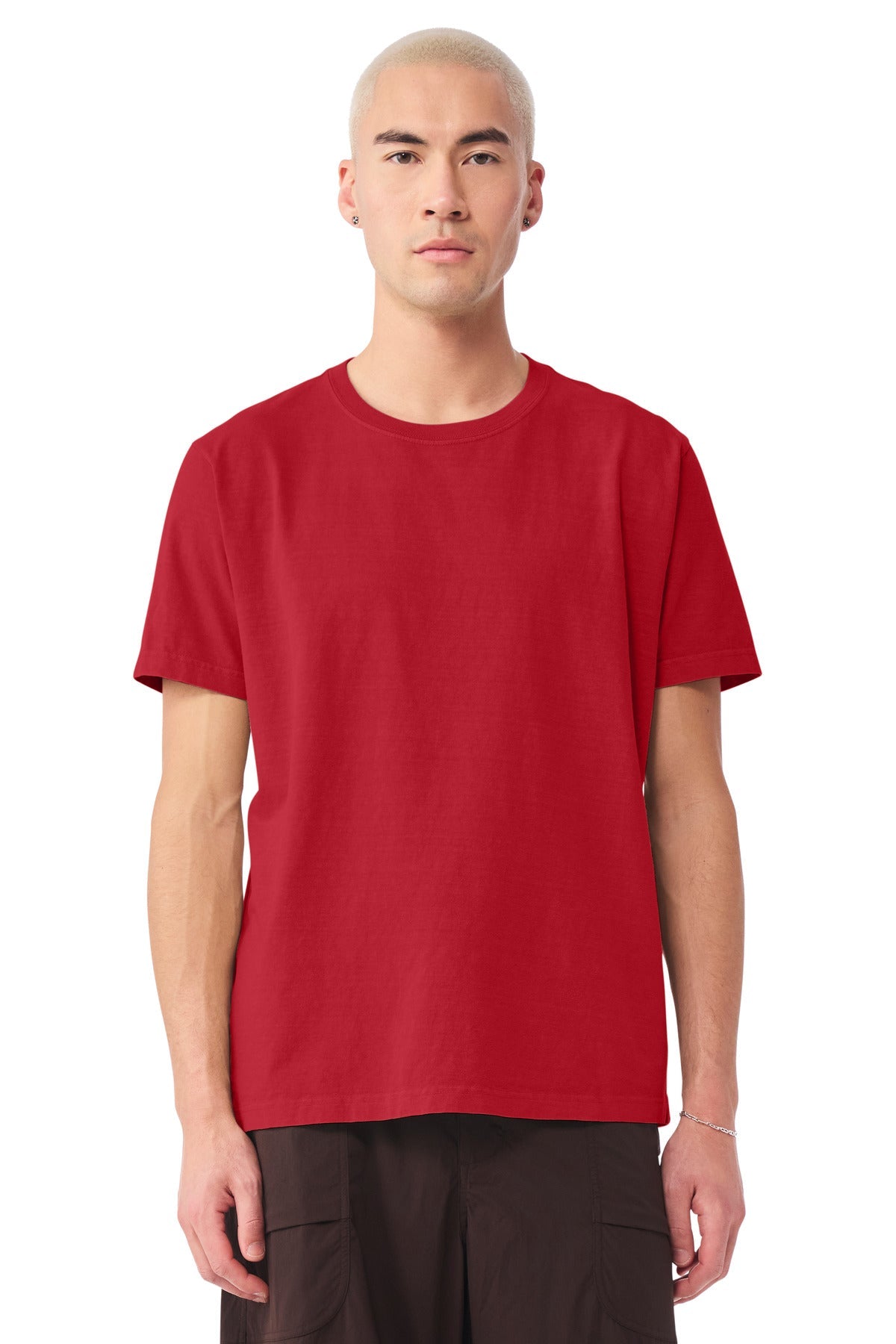 Custom Unisex Heavyweight Garment-Dyed Tee (BC4810GD) - Pop Red