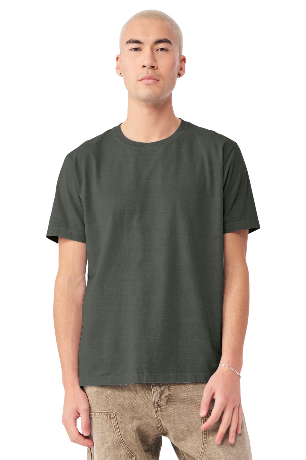Custom Unisex Heavyweight Garment-Dyed Tee (BC4810GD) - Washed Charcoal