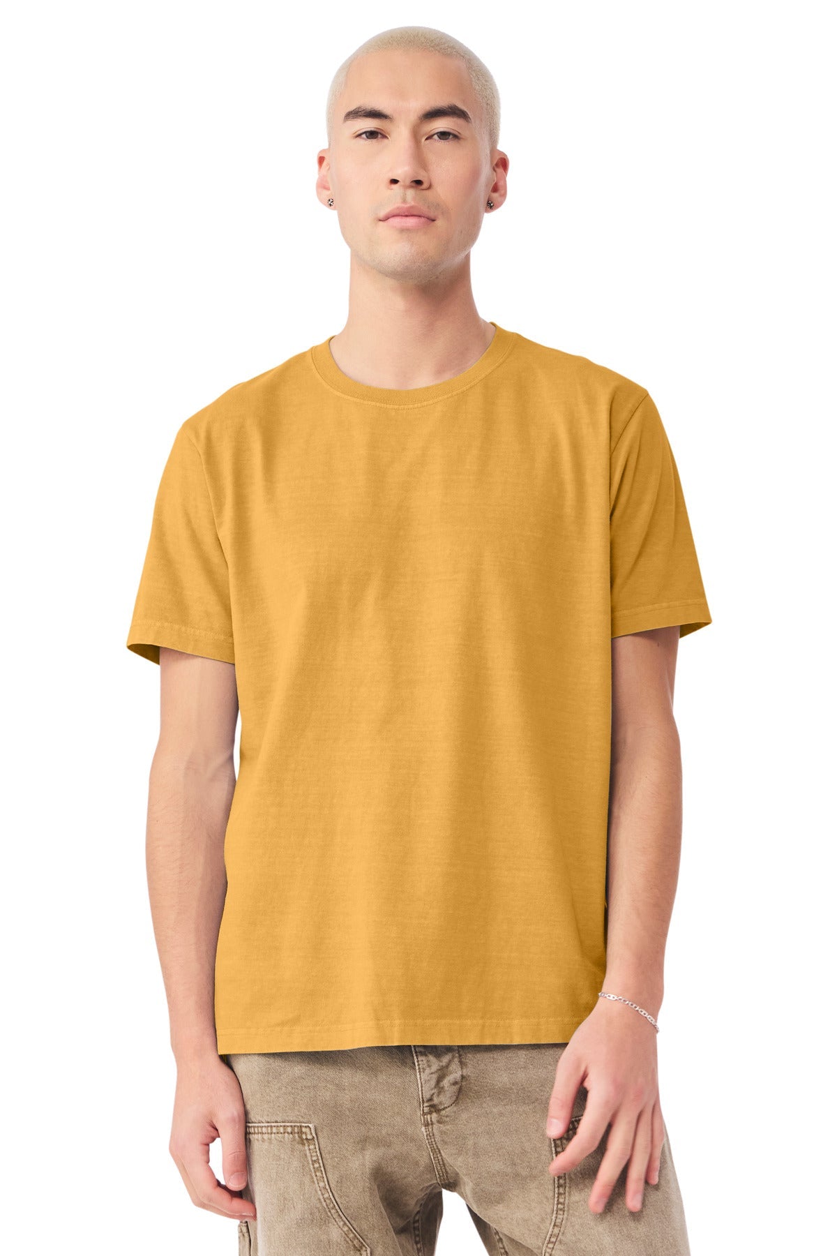 Custom Unisex Heavyweight Garment-Dyed Tee (BC4810GD) - Washed Mustard