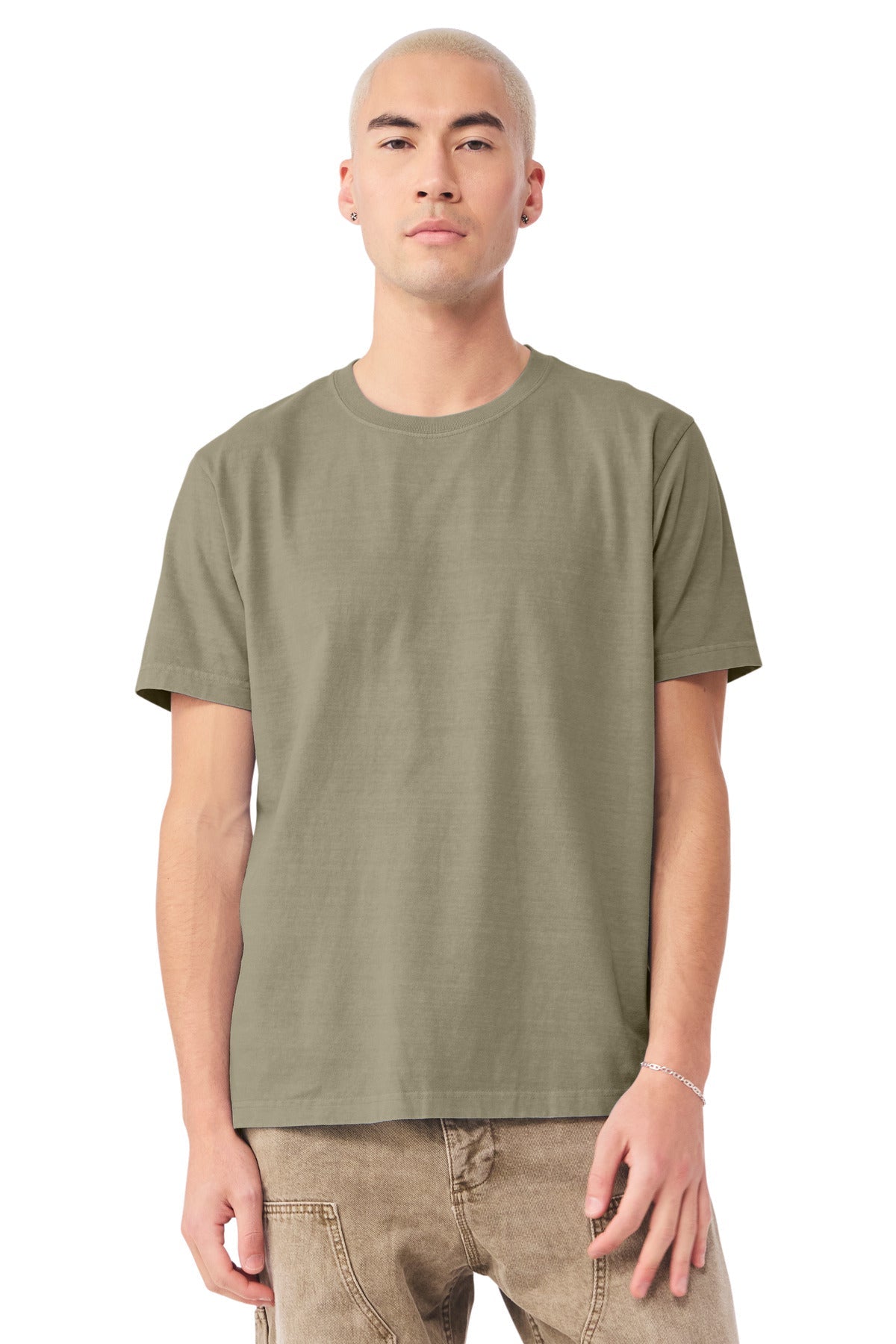 Custom Unisex Heavyweight Garment-Dyed Tee (BC4810GD) - Washed Olive