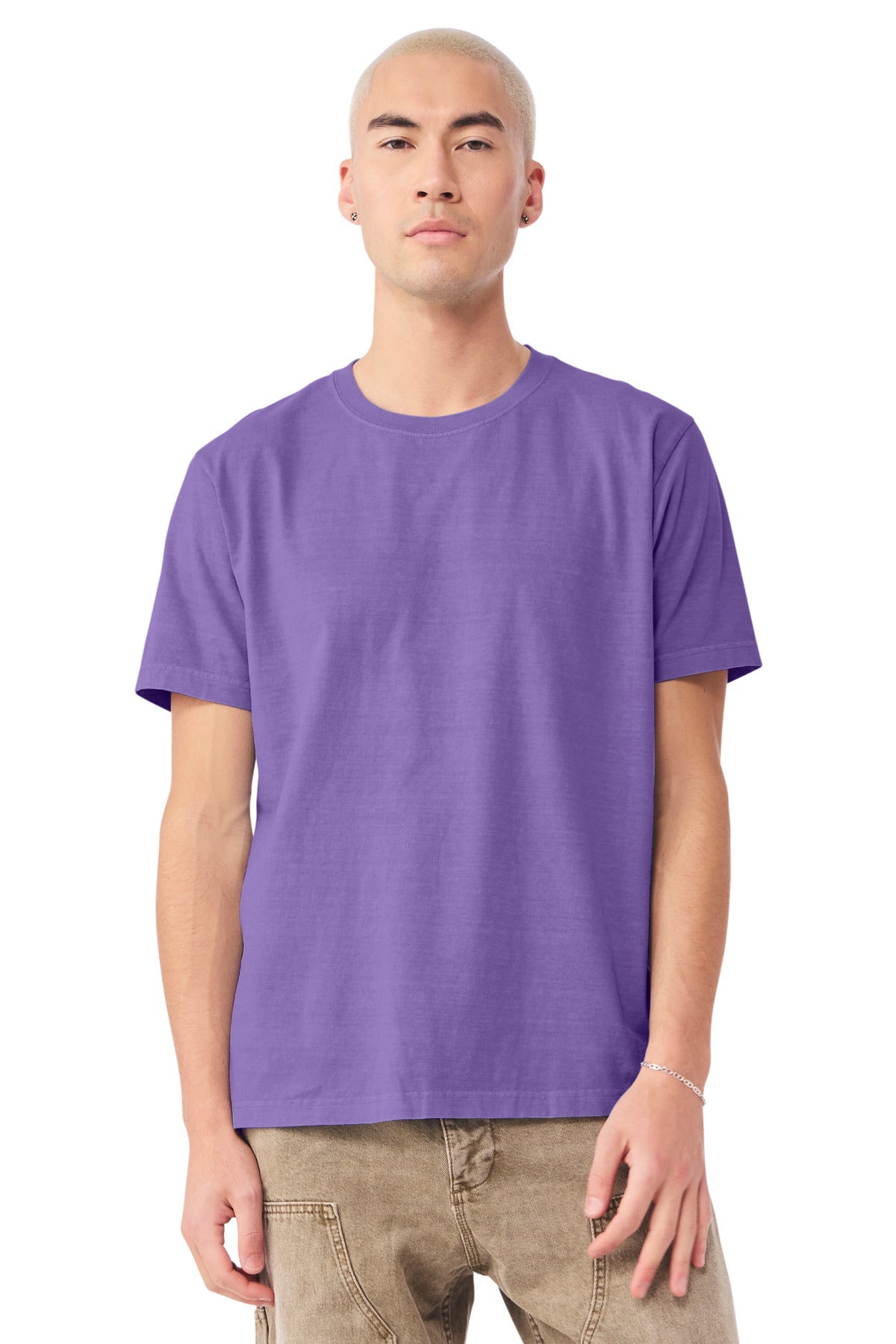 Custom Unisex Heavyweight Garment-Dyed Tee (BC4810GD) - Washed Purple