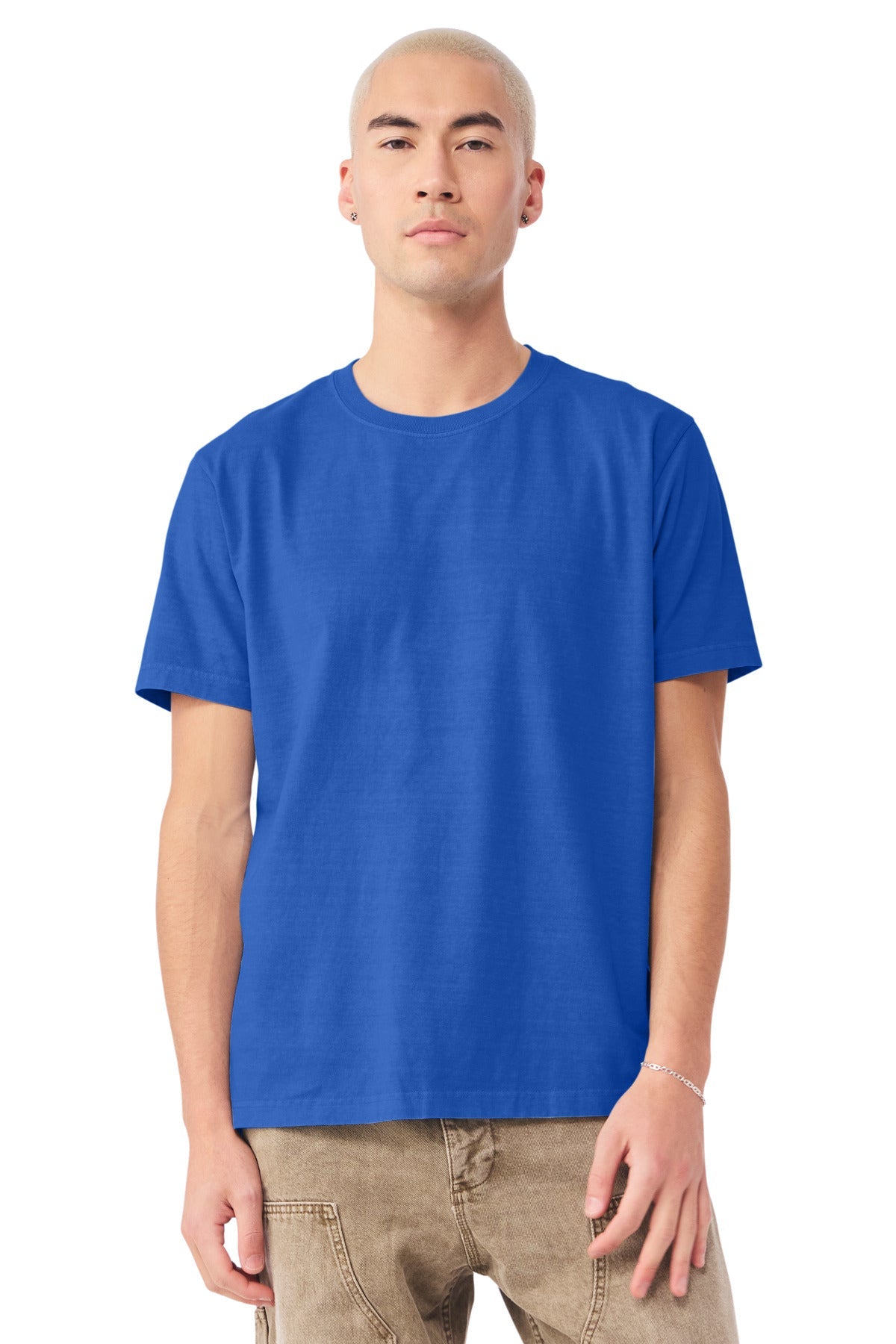 Custom Unisex Heavyweight Garment-Dyed Tee (BC4810GD) - Washed Royal Blue