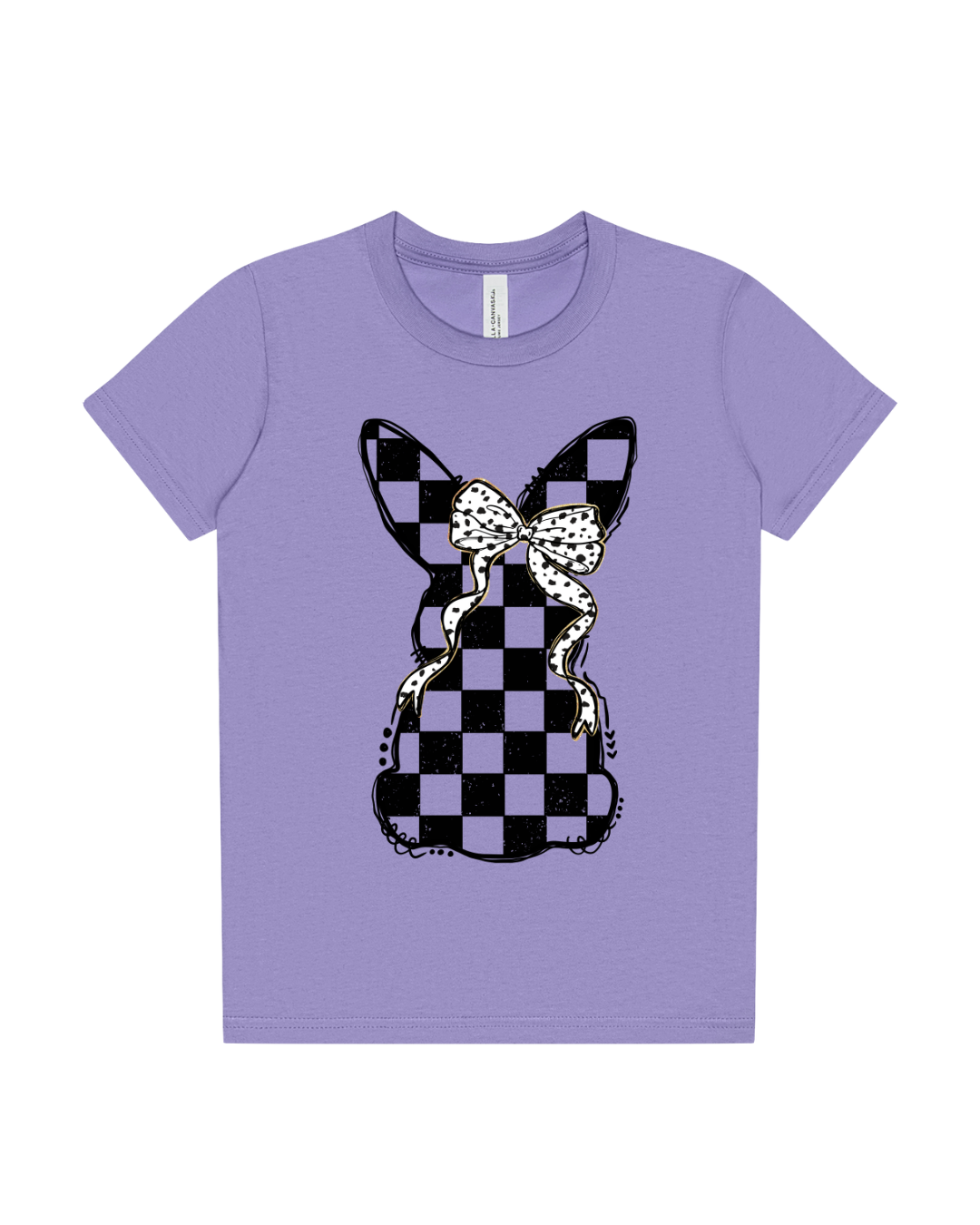 Checkered Bunny - Dark Lavender