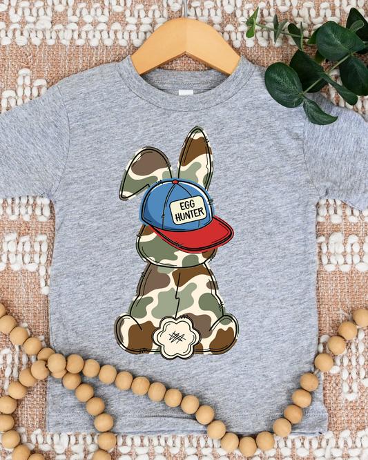 Egg Hunter Bunny Kids Shirt