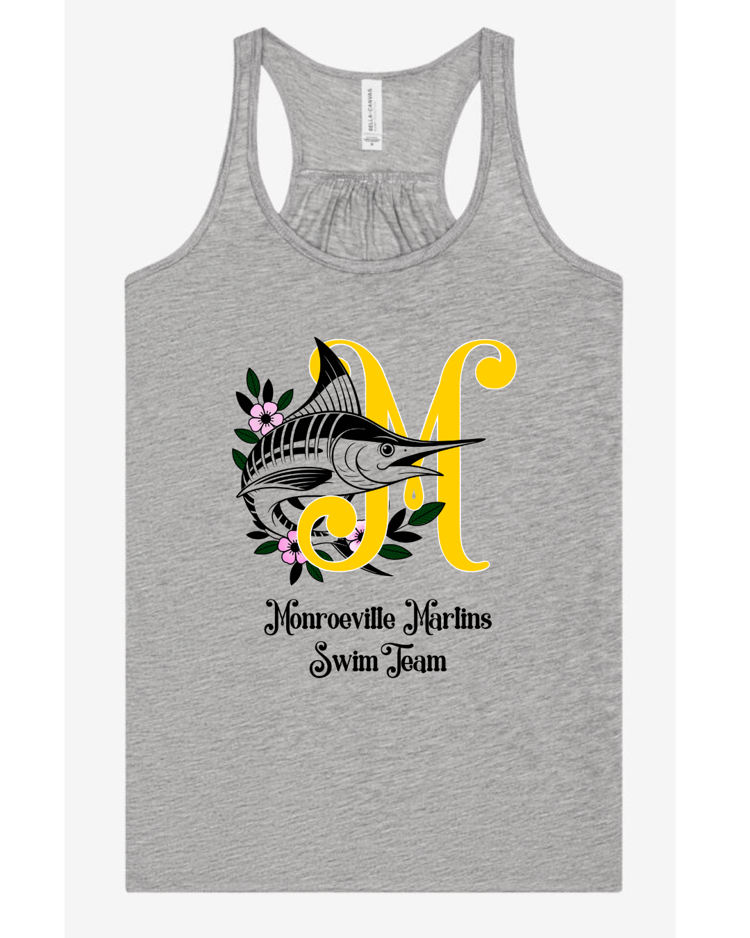 BC Marlins M with Fish Adult & Youth Racerback Tank top