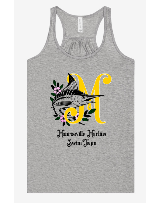 BC Marlins M with Fish Adult & Youth Racerback Tank top