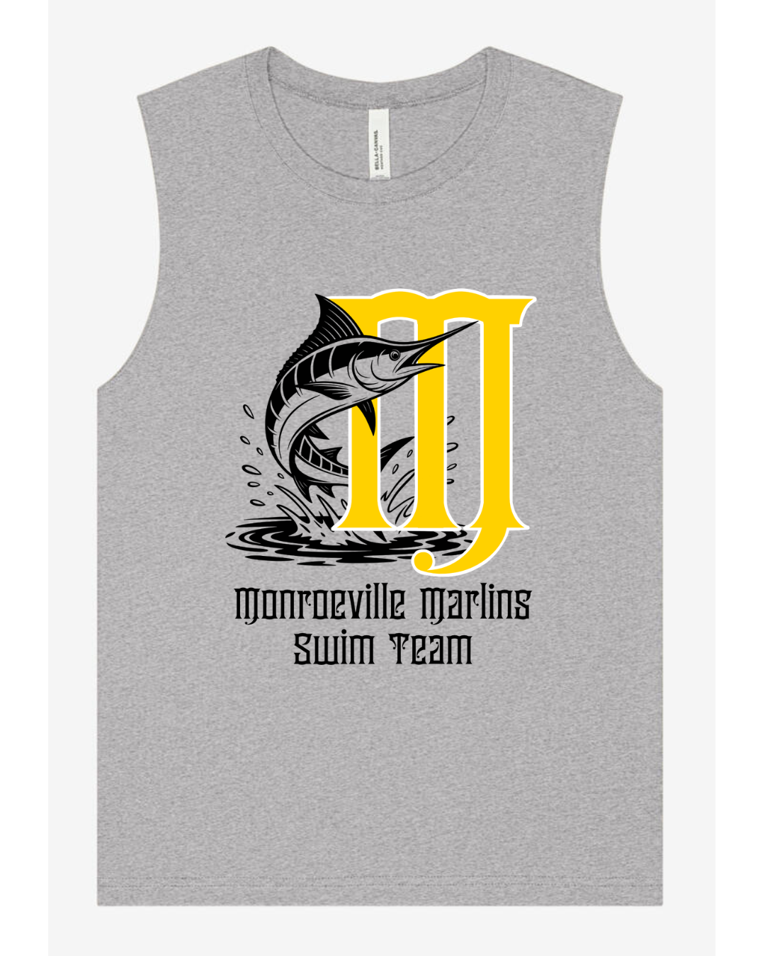 BC Marlins M with Fish Adult Unisex Muscle Tank top