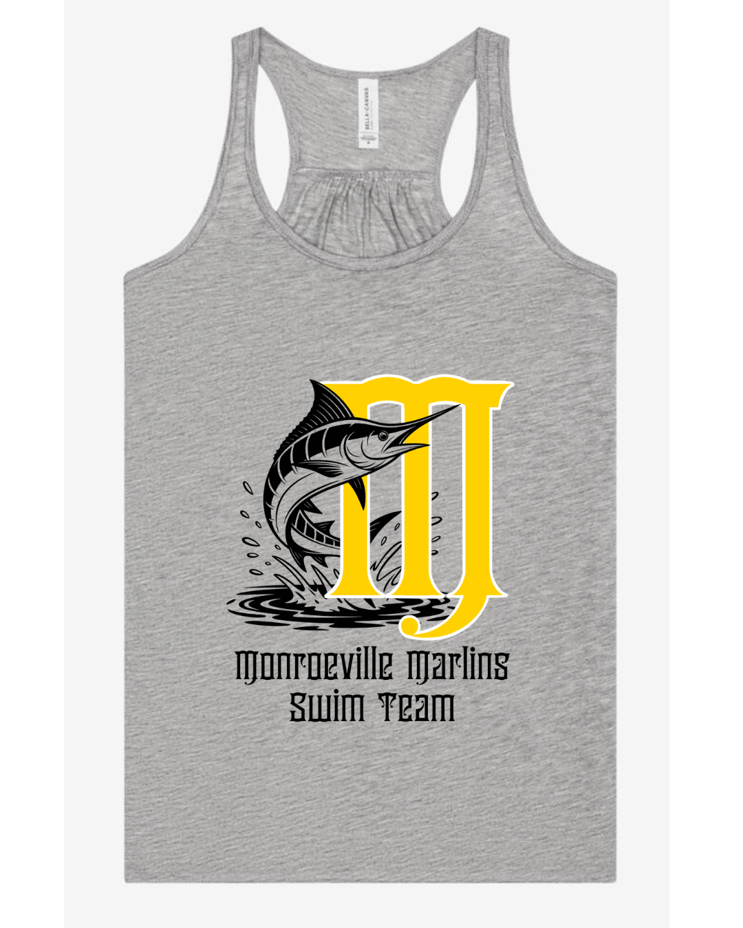 BC Marlins M with Fish Adult & Youth Racerback Tank top