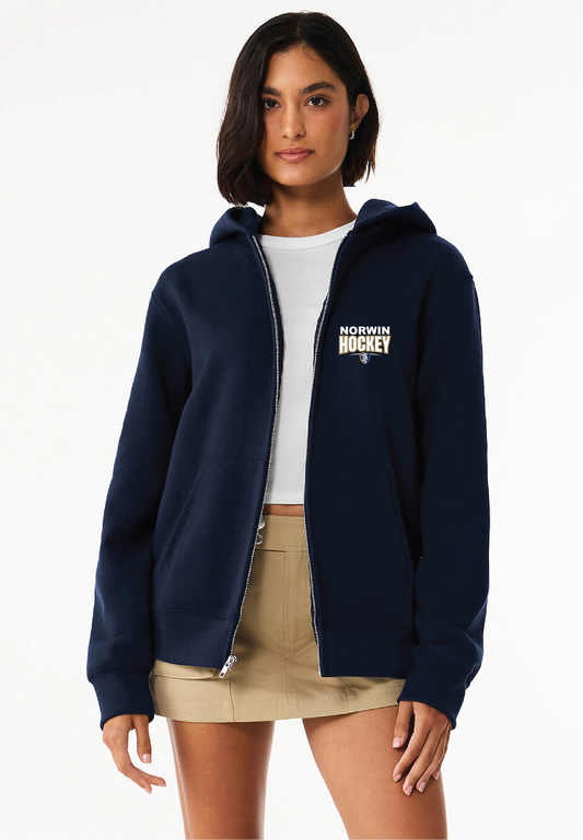 BC Norwin Hockey Small Shield Unisex 10oz Full Zip Hoodie