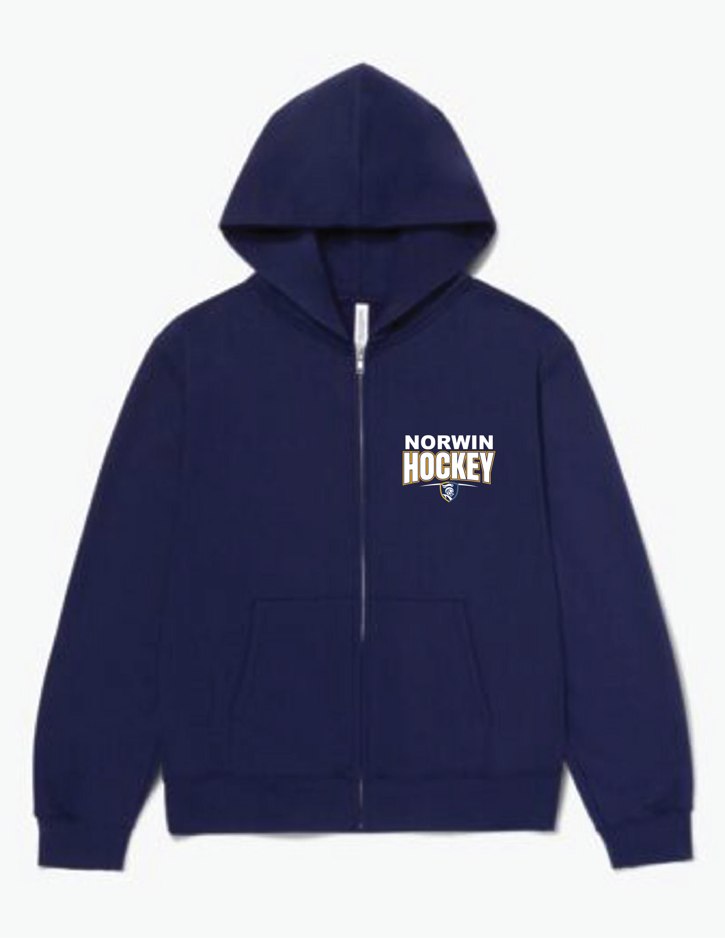 BC Norwin Hockey Small Shield Unisex 10oz Full Zip Hoodie